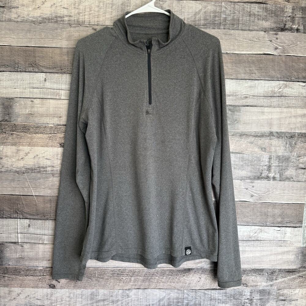 REI Co Op Shirt Womens Large Gray Quarter Zip Pullover Outdoor